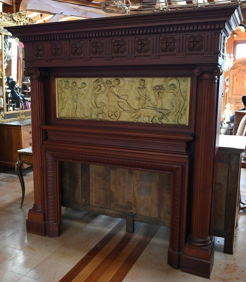 Important Mahogany Castle Fireplace   2nd Part Of The 19th Century photo furniture