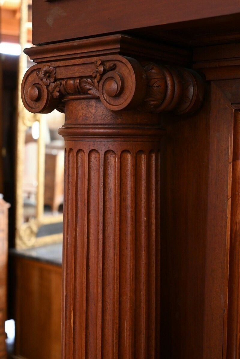 photo for sale Important Mahogany Castle Fireplace   2nd Part Of The 19th Century