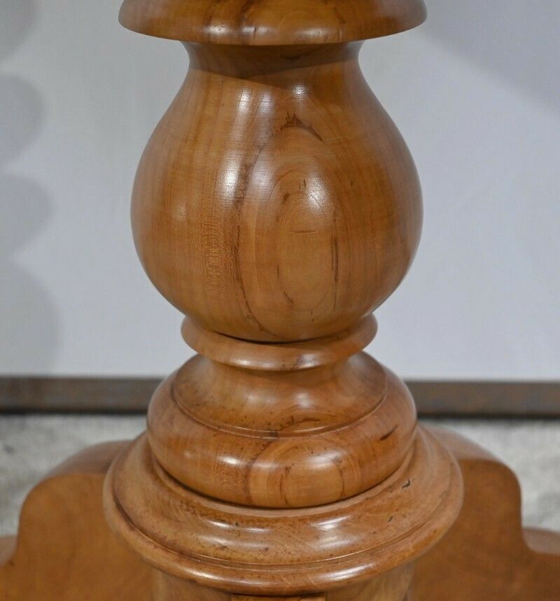 photo furniture Small Pedestal Table In Blond Cherry, Louis Philippe Period   2nd Half Of The 19th Century
