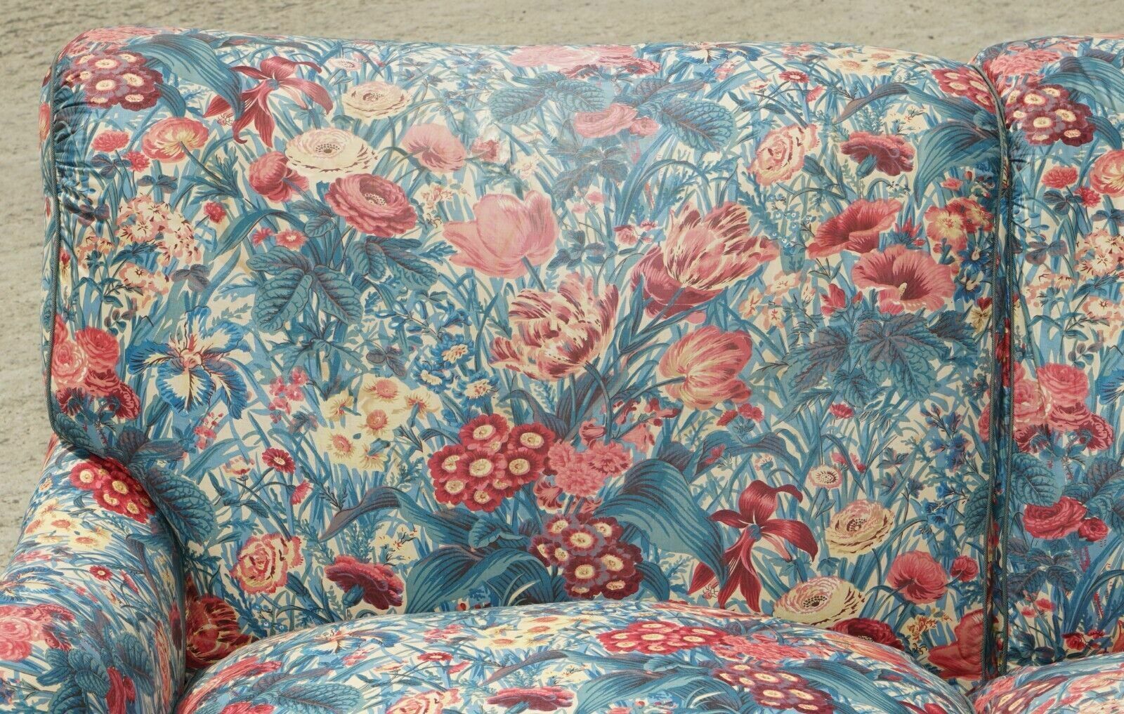 Vintage Howard & Son's London Bridgewater Large 5 Seat Corner Sofa Floral Fabric photo buy