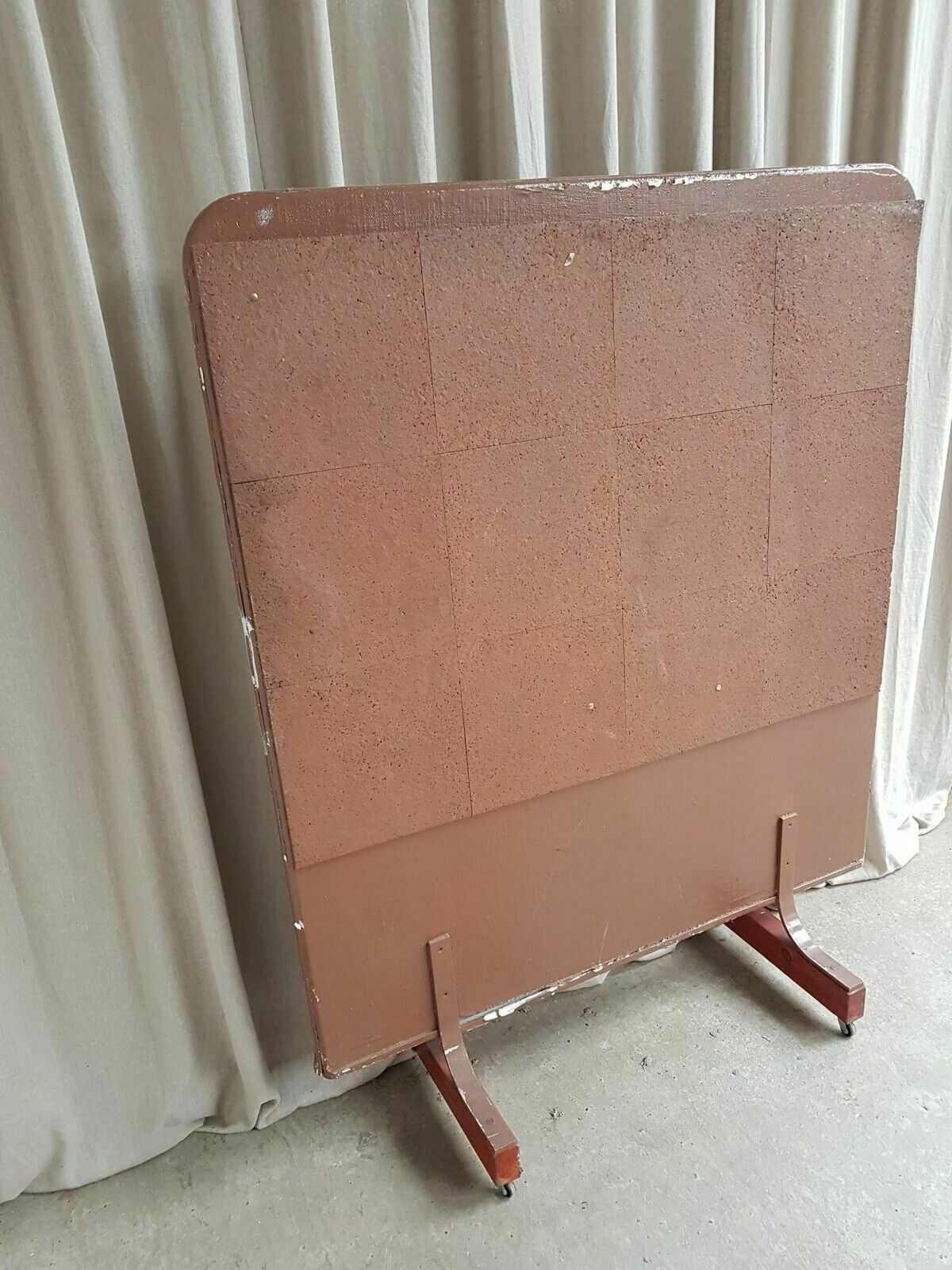 Vtg Mid Century Privacy Screen Room Divider Office Partition Changing Room R86 photo Home Decor