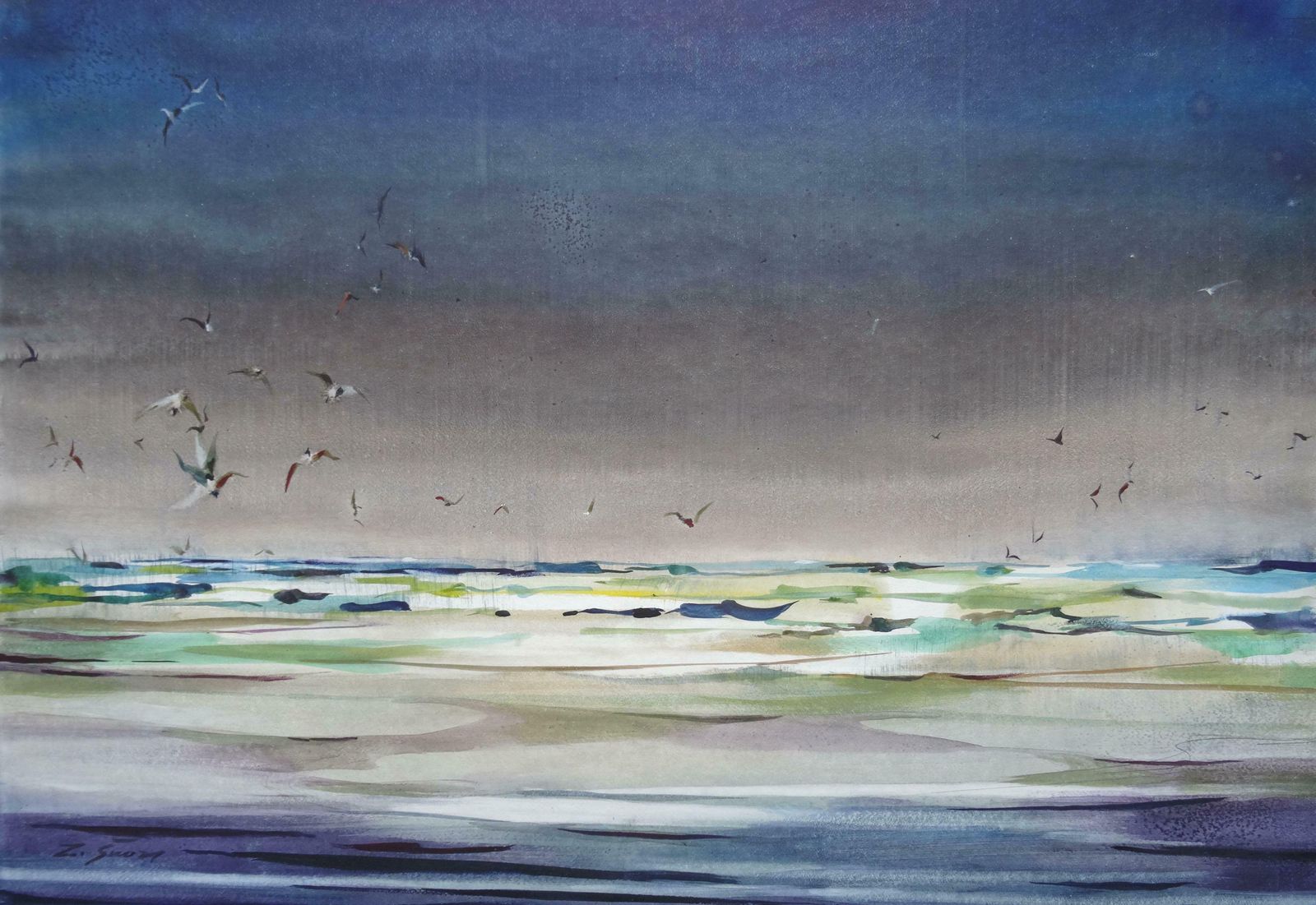 Zigmunds Snore Birds. 2020. Watercolour, Paper