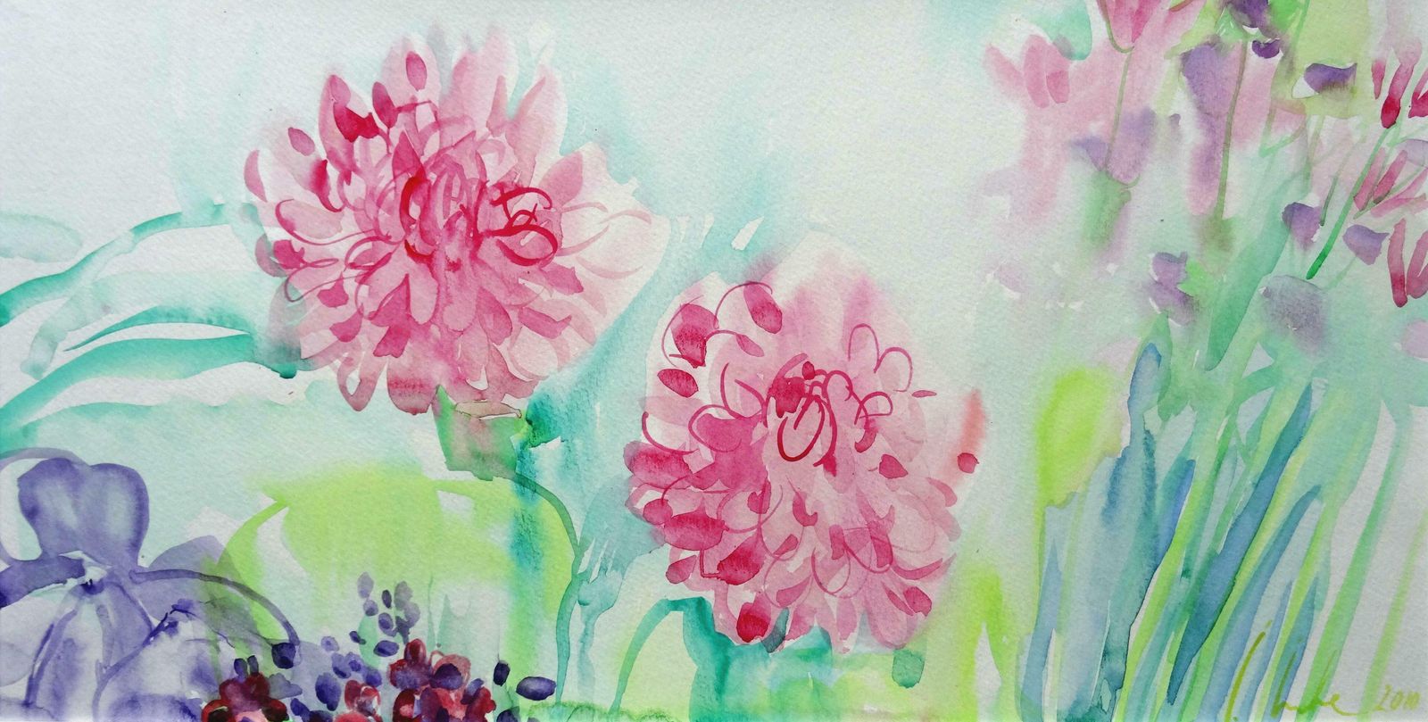 Ingrida Irbe Luxembourg Garden. 2010. Watercolour On Paper