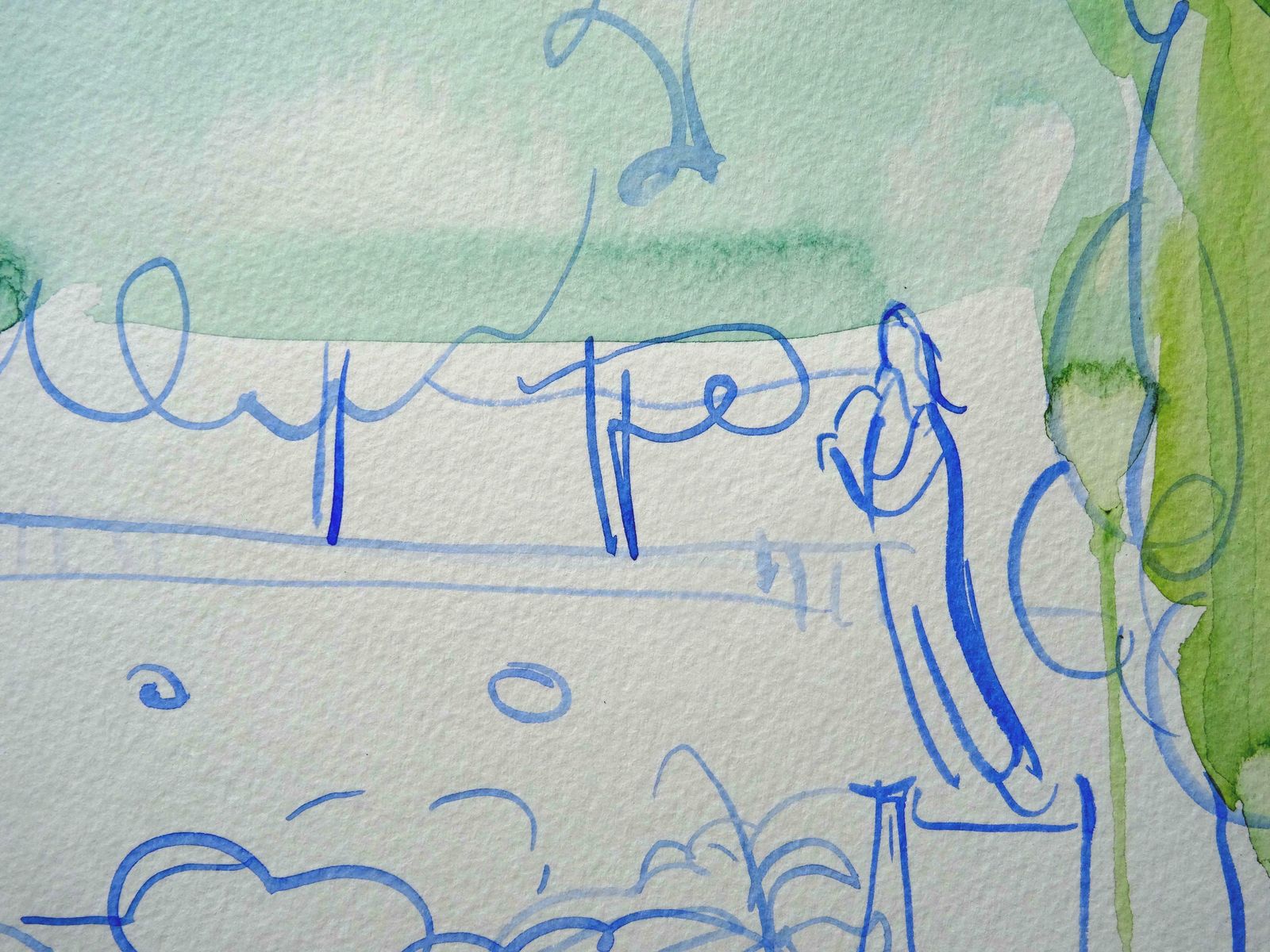 Ingrida Irbe Tuileries Garden Paris. 2010. Watercolour On Paper photo Art