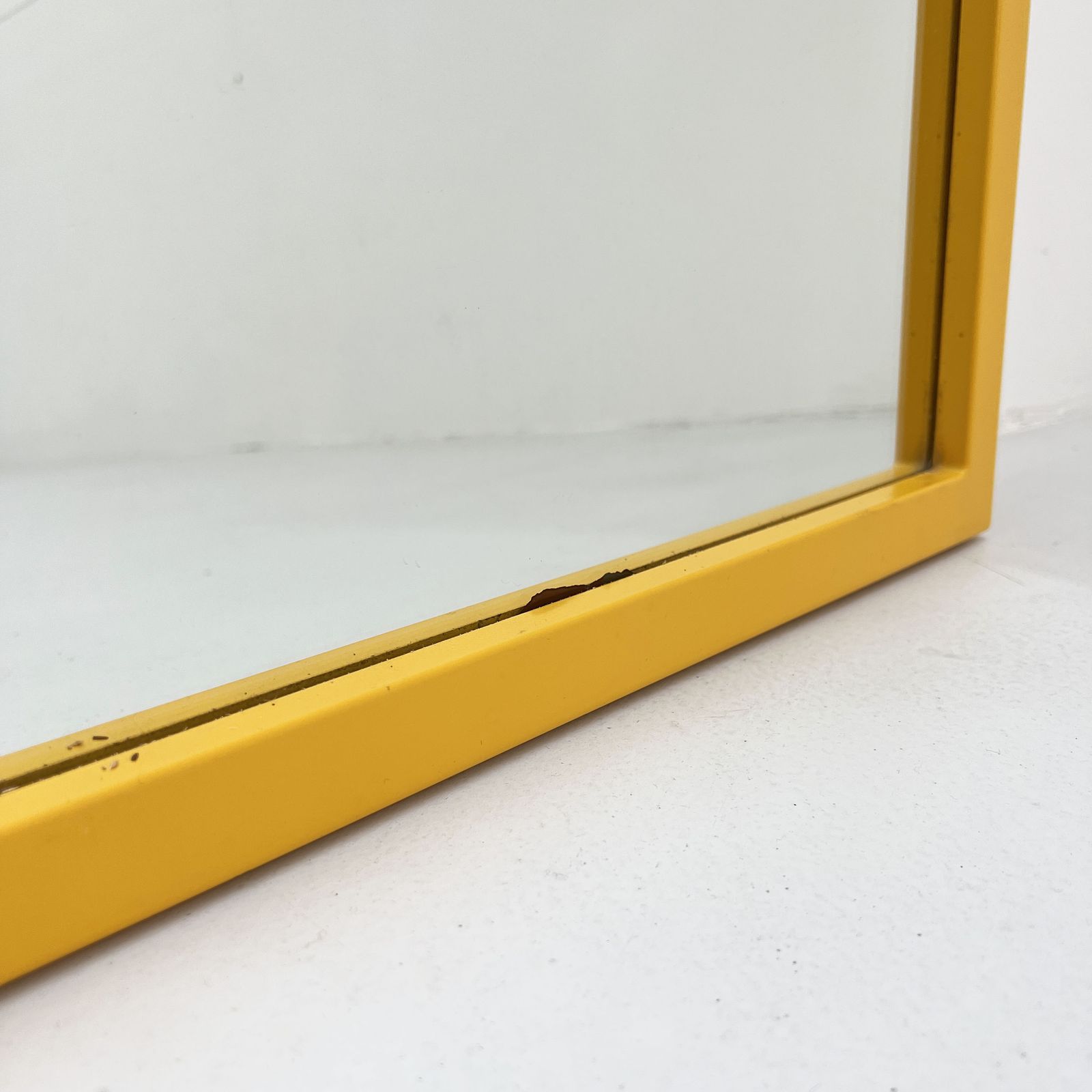 Yellow Frame Mirror Model 4727 By Anna Castelli Ferrieri For Kartell, 1980s photo Home Decor