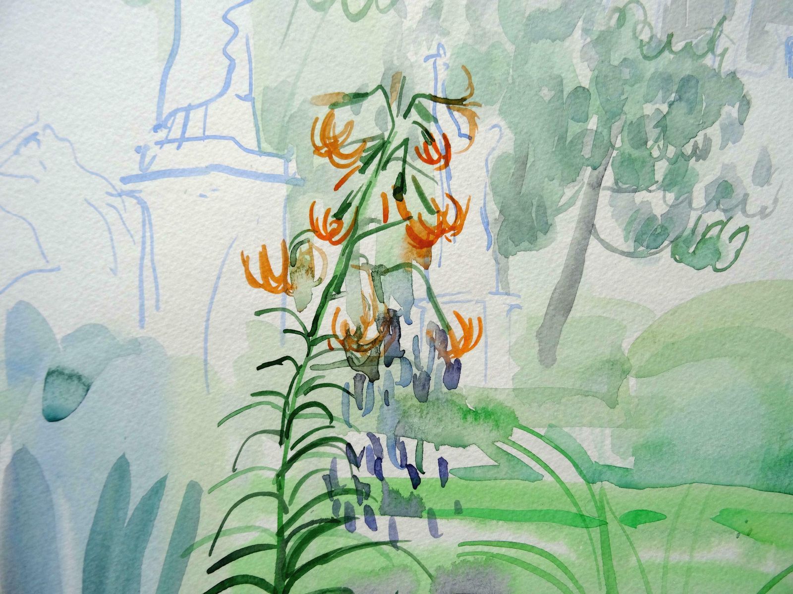 Ingrida Irbe Tuileries Garden. 2010. Watercolour On Paper photo for sale