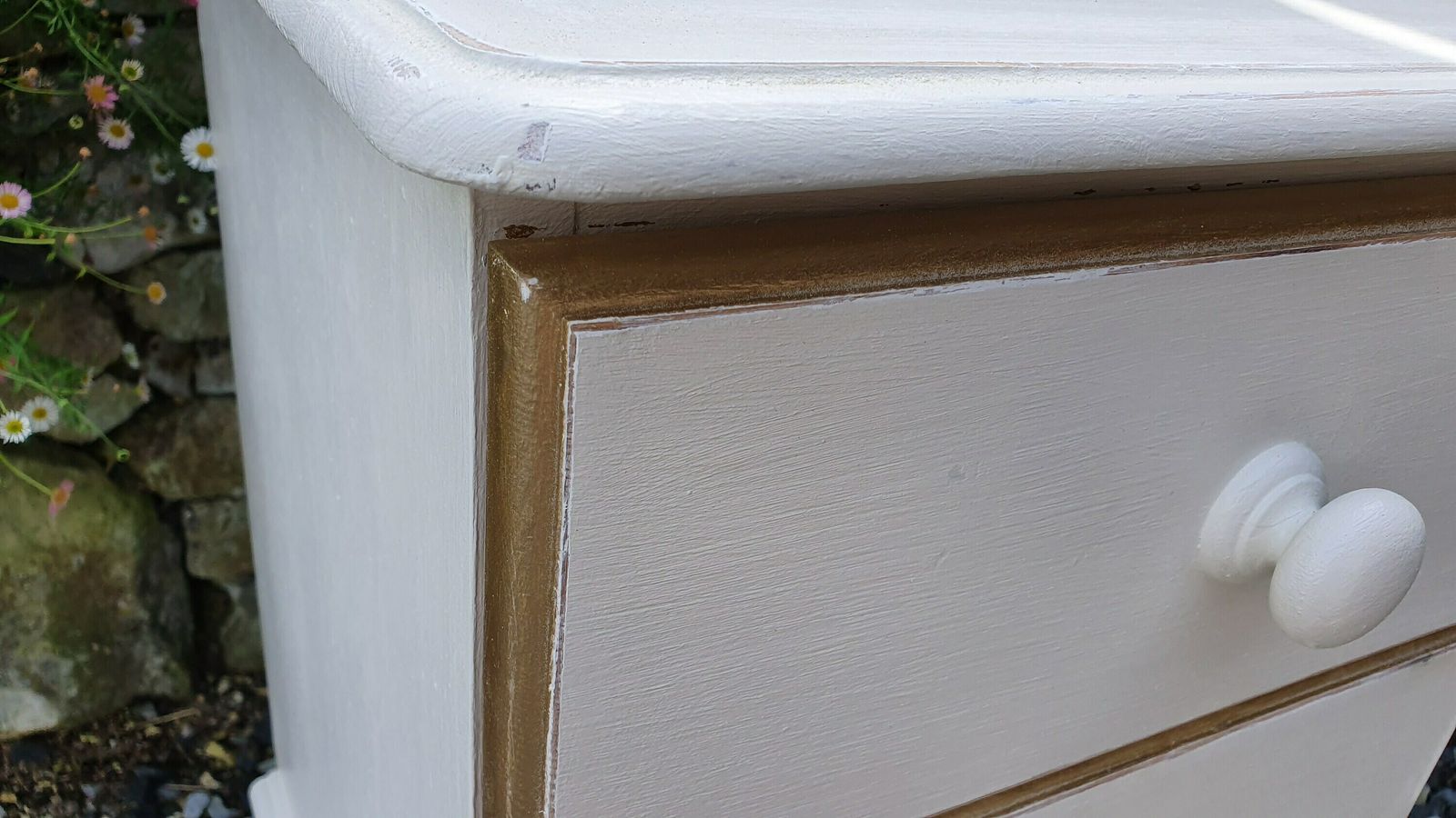 Top Quality Hand Painted In Farrow And Ball Bedside Table Chest Of Drawers Sustainable Scandinavian Pine photo vinterior