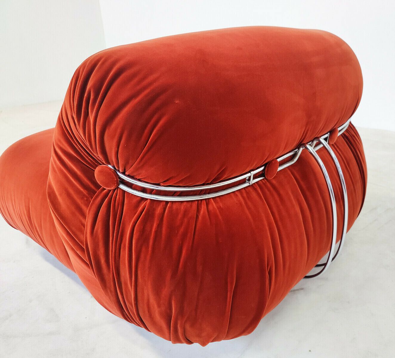 Orange "Soriana" Lounge Chair And Ottoman By Aftra & Tobia Scarpa For Cassina photo 8550.0