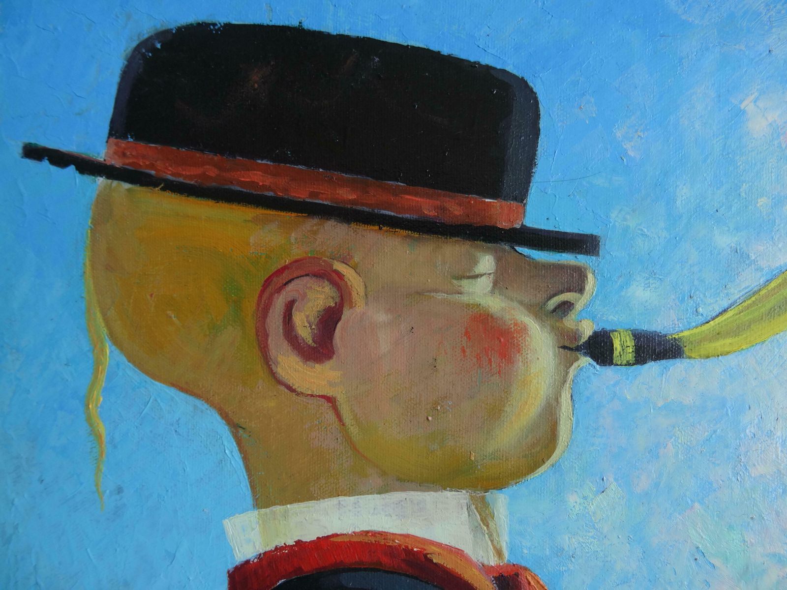 Nugzar Kakhiani (Kahiani) Saxophonist. 2021. Oil On Canvas, photo vinterior