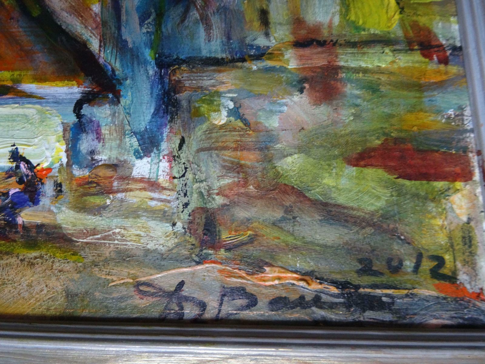 Dzidra Bauma Rose Square By Church. 2012, Acrylic On Paper photo for sale