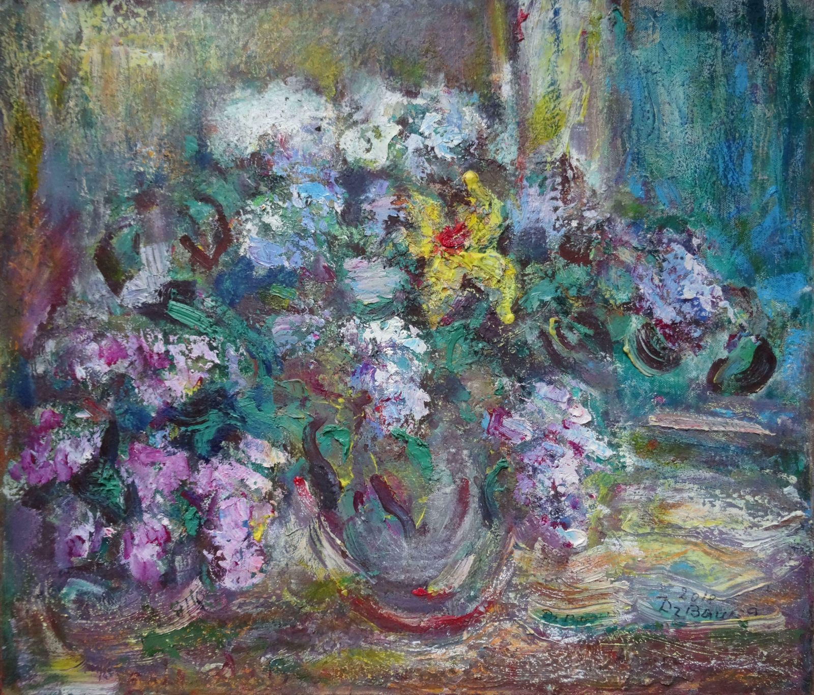 Dzidra Bauma Lilac. 2018, Mixed Media Art On Canvas,