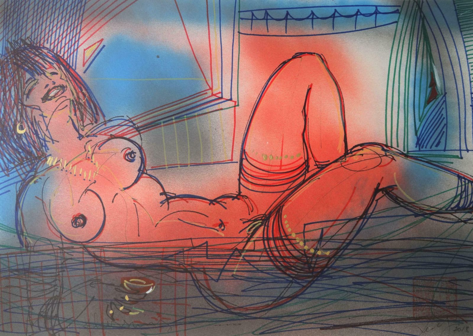 Maris Abilevs Tell Me More. 2018. Paper, Mixed Media Art,