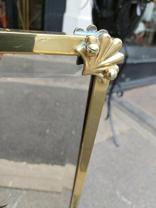 Art Nouveau Brass Framed Fire Screen photo 395.0