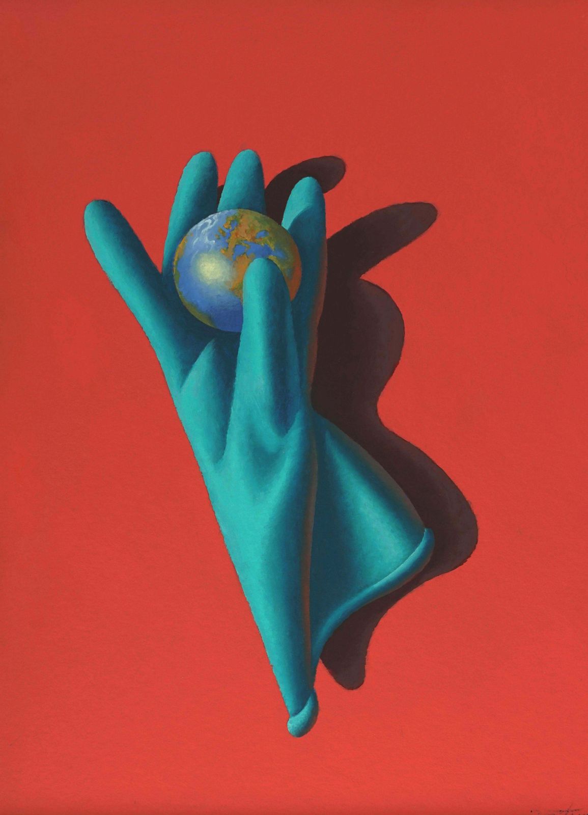 Juris Dimiters Gentle Hands That Rule The World. 2020. Canvas, Cardboard, Oil, photo furniture