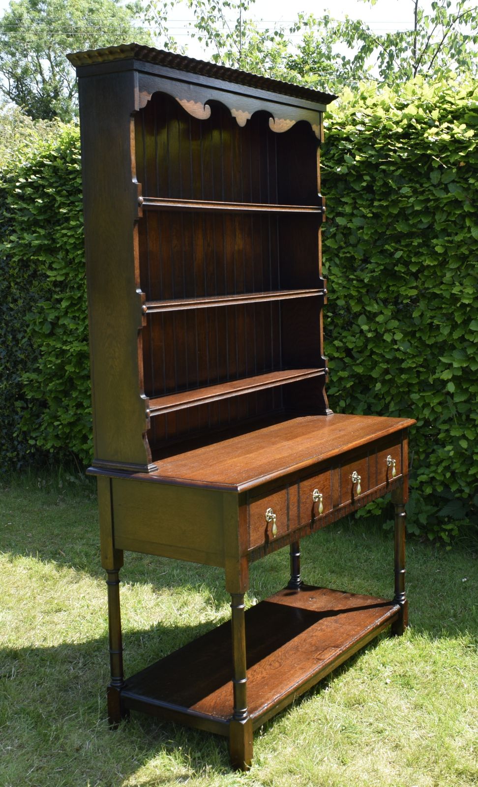 Early 20th Century Oak Dresser And Rack photo furniture