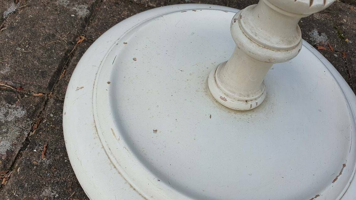photo furniture Vintage 1920’s Painted Standard Lamp Turned Fluted Floor