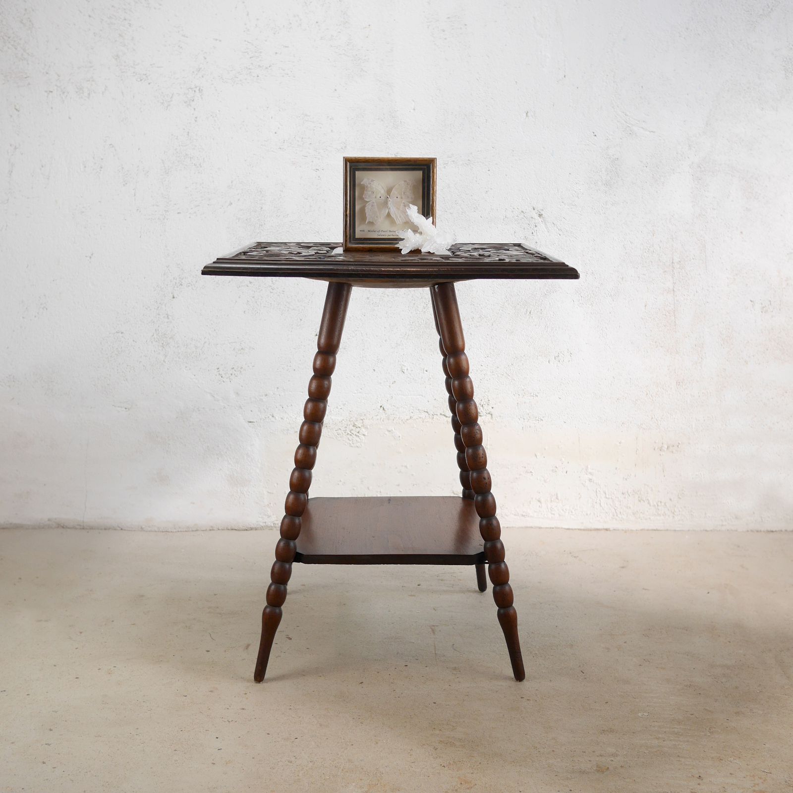 Antique Side Lamp Table Carved Griffins With Bobbin Legs Godwin Style photo Furniture