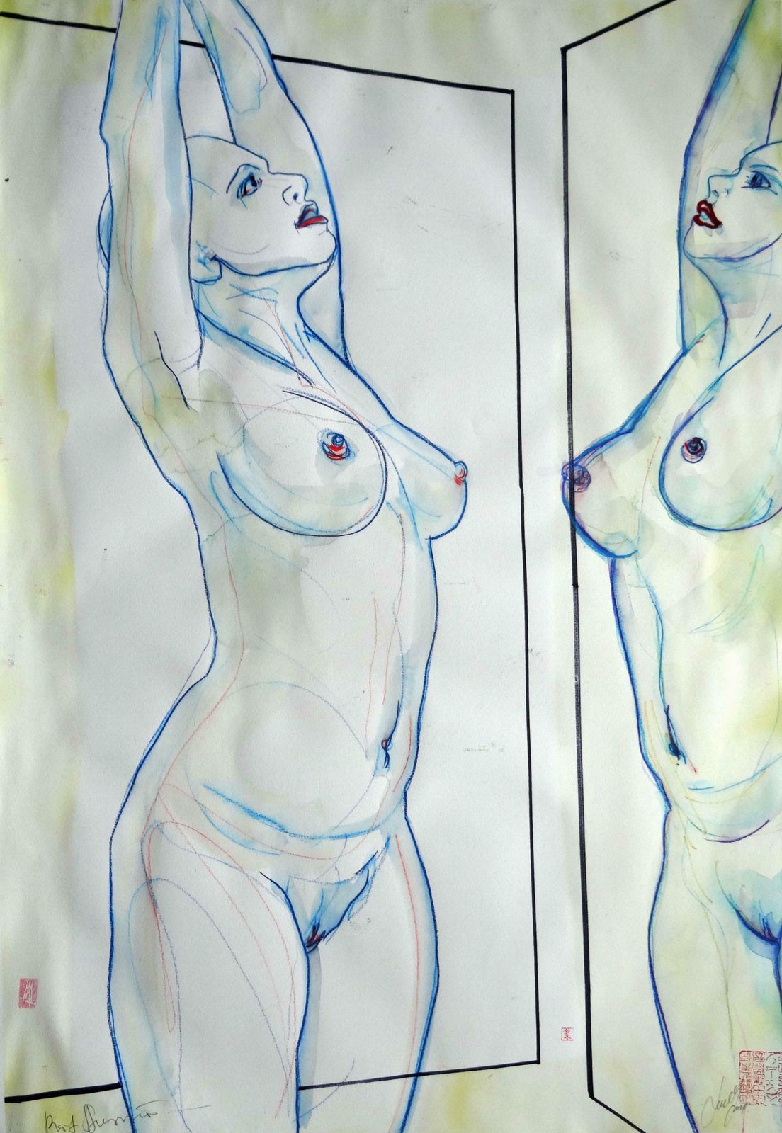 Maris Abilevs Reflection. 2021. Paper, Mixed Media Art