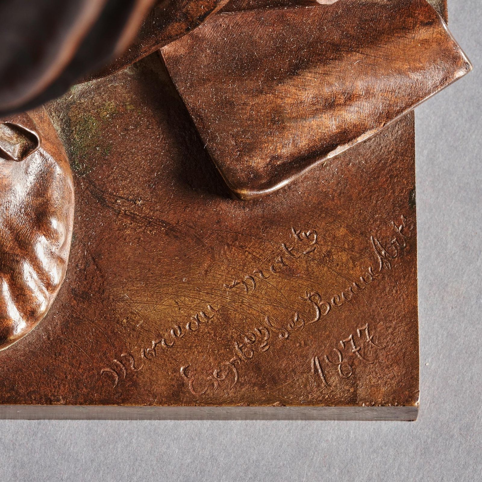 photo for sale Fine Bronze Figure Of A Roman Orator Probably Julius Cesar By Mathurin Moreau.
