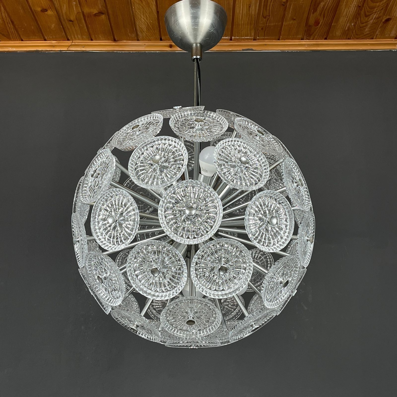 Vintage Kristallen Hanglamp Sputnik Dandelion, Italië, Ca. Jaren 1960 photo buy