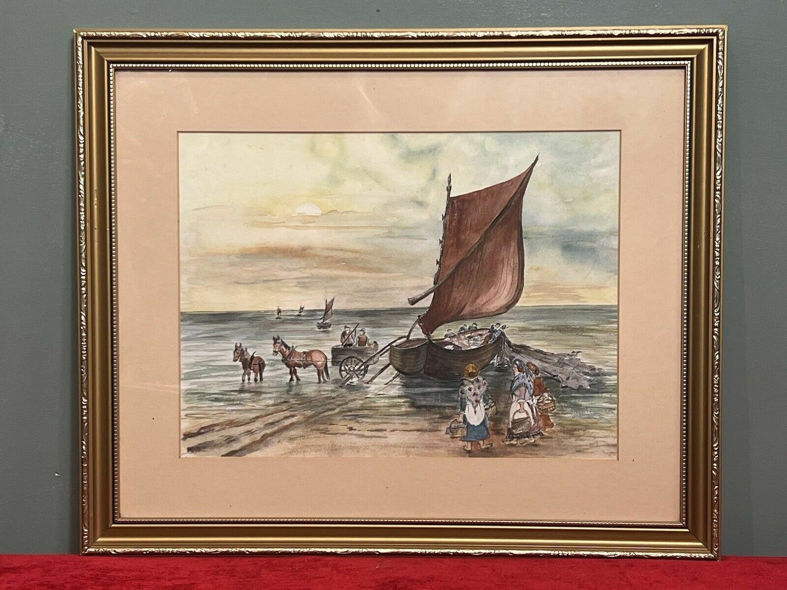 20th Century Watercolour Painting Titled 'Lusty Gaze' By Artist Daphne Lough photo for sale