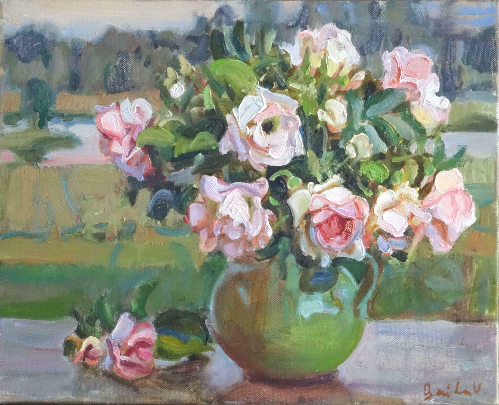 Valery Bayda Roses. 2015, Oil On Canvas, 33x41 Cm