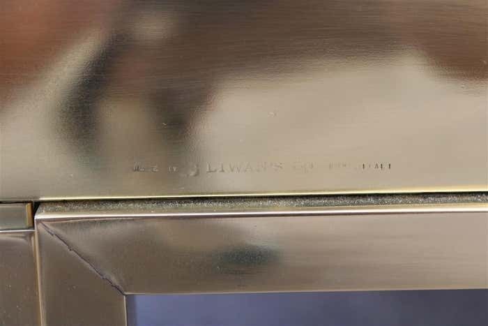 photo for sale Minimal Great Table Coffee Maison Mercier Freres France 1970s Brass Steel