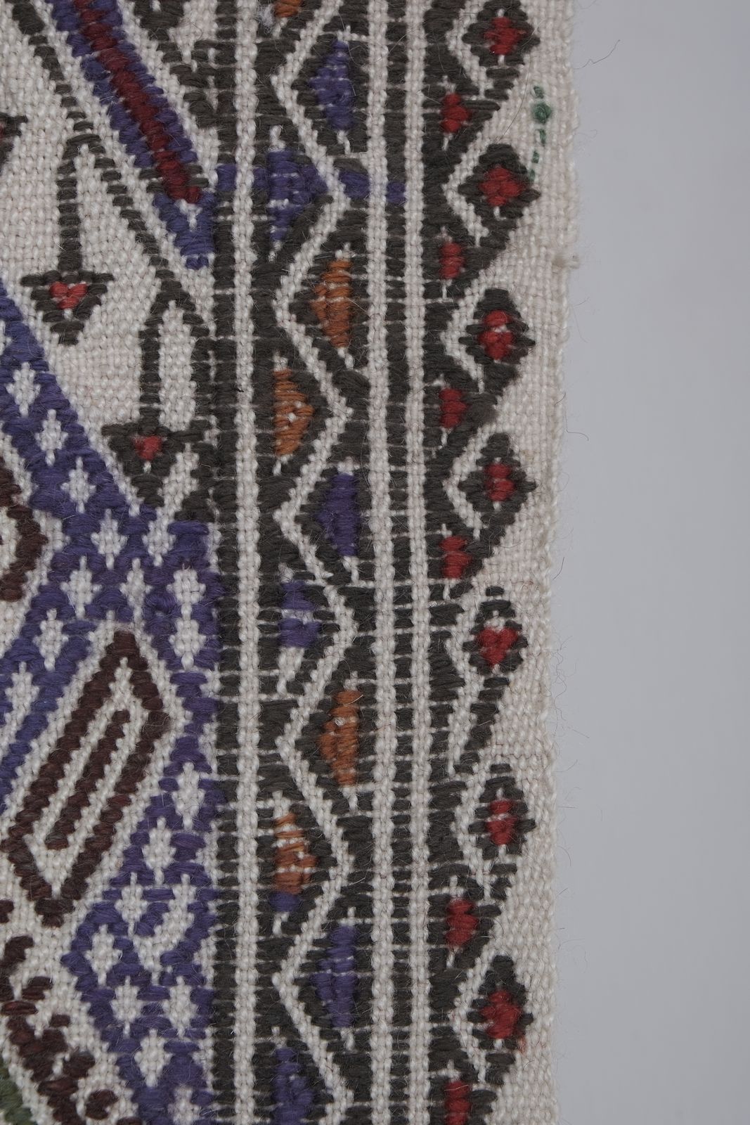 photo furniture 1960s Mid Century Turkish Full Embroidered Cicim Rug 4'11'' X 6'5''