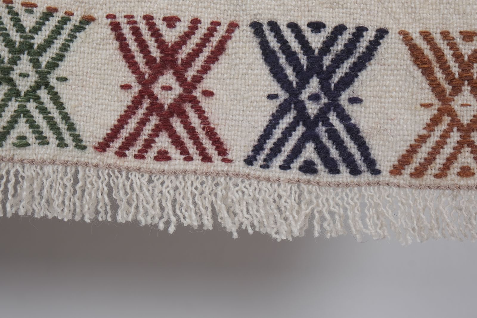 photo for sale 1960s Mid Century Turkish Full Embroidered Cicim Rug 4'11'' X 6'5''