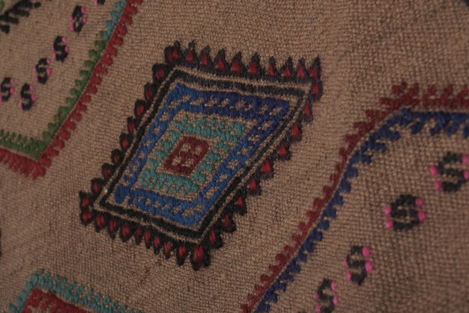 1970s Vintage Embroidered Kilim Jajim Runner 1'6'' X 13'2'' photo buy