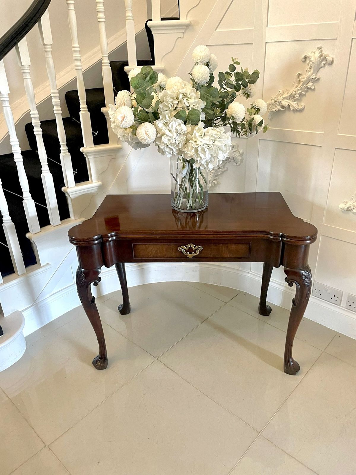 photo buy Fine Antique 18th Century Irish Chippendale Quality Mahogany Card Table