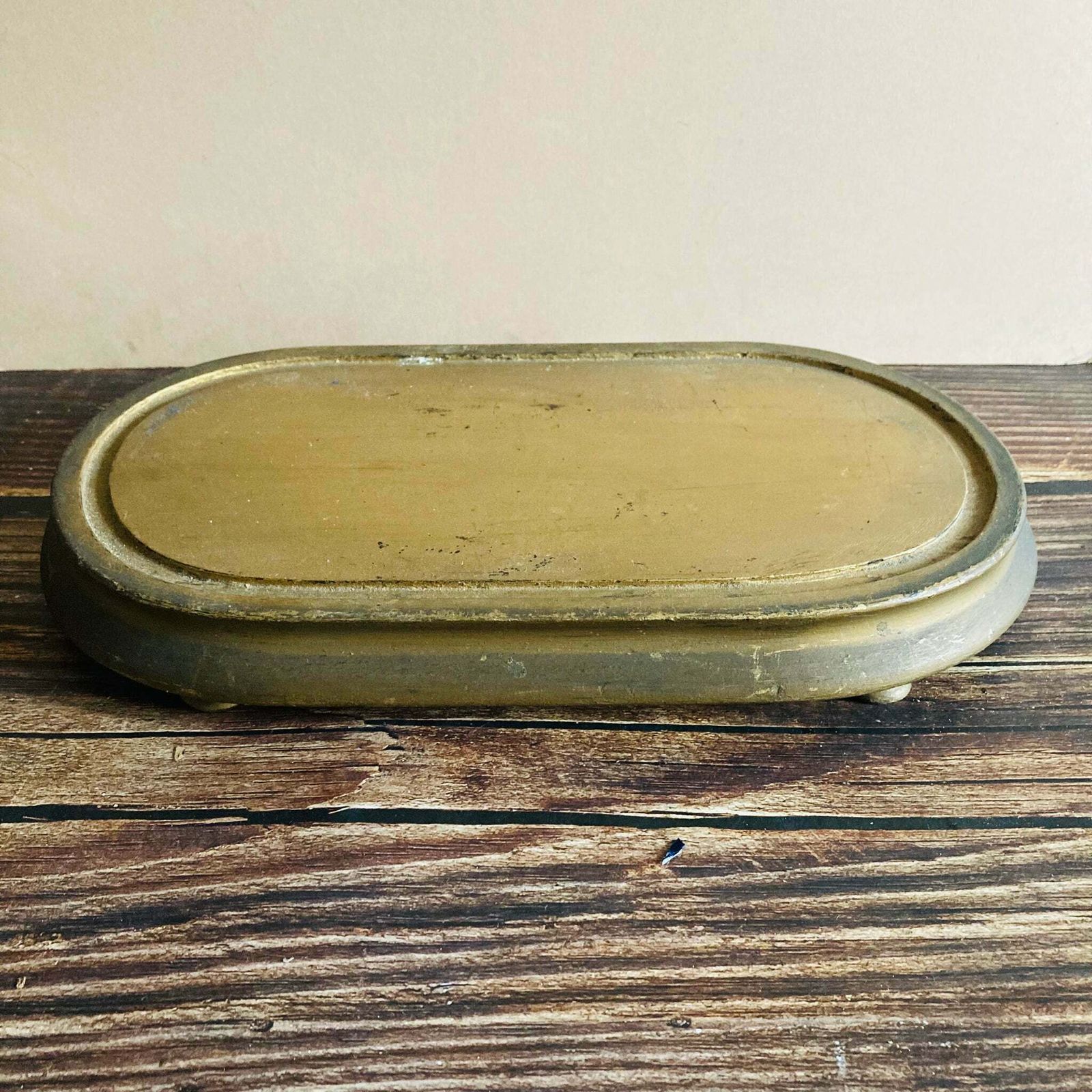 French Antique Wooden Dome Base Plinth photo Home Decor