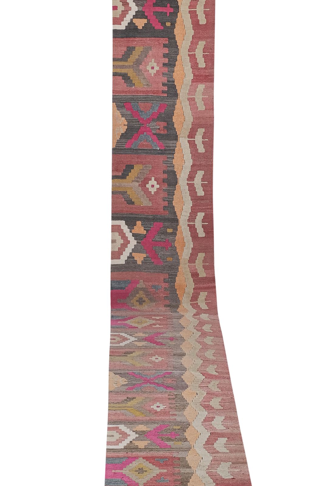 photo furniture 1970s Vintage Turkish Oushak Stair Kilim Runner