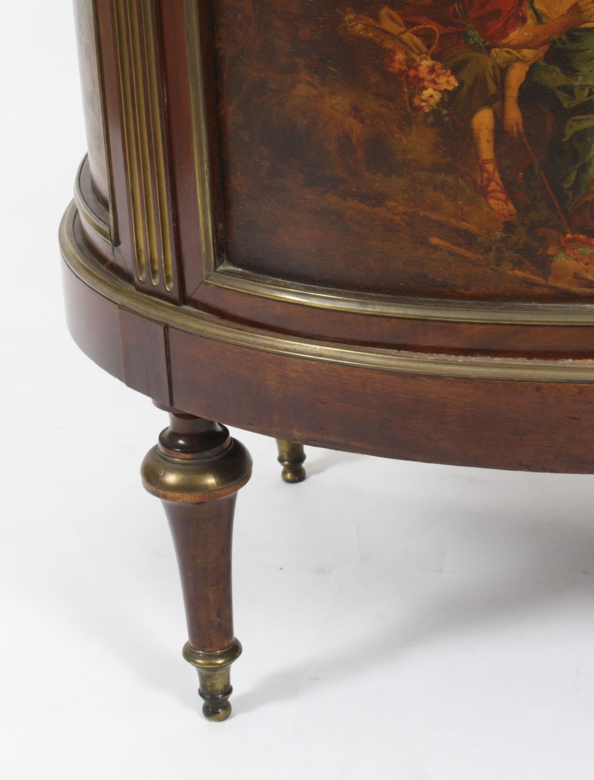 4250.0 Antique French Oval Vernis Martin Cabinet Vitrine  19th C photo
