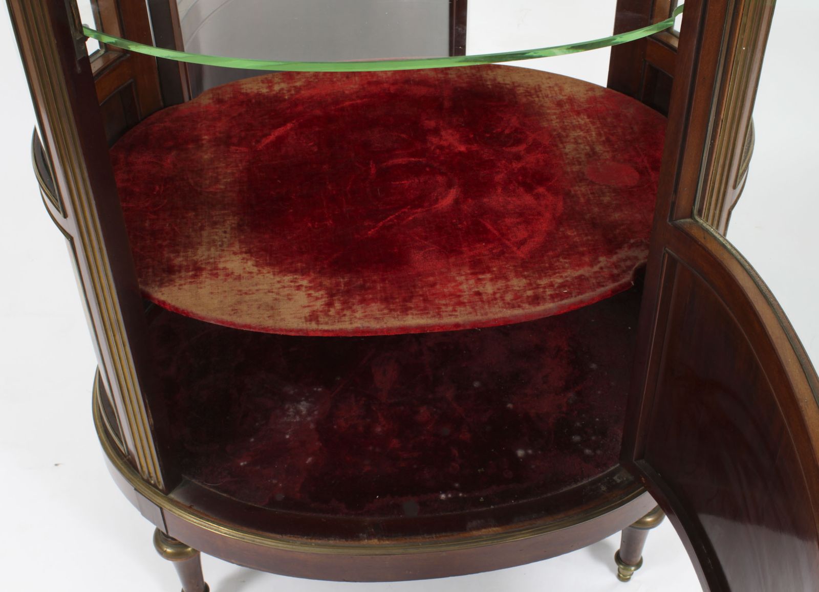 photo vintage Antique French Oval Vernis Martin Cabinet Vitrine  19th C