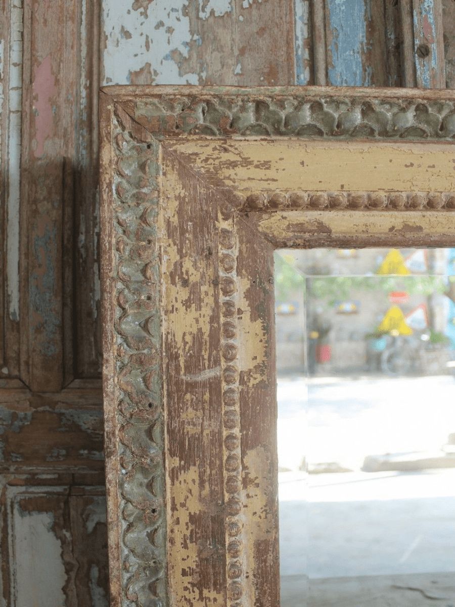 Mirror Made From A 19th Century Window, Patan   1 Of A Pair Sold Separately photo furniture