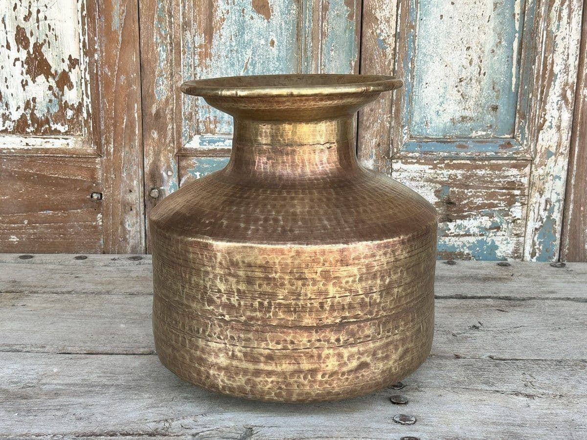 Old Brass Water Pot From The Thar Desert In Rajasthan