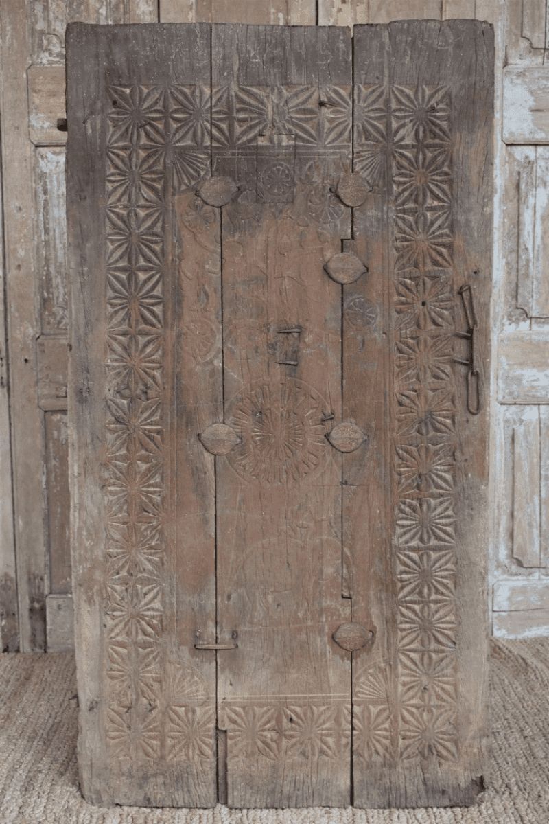 Tribal Doors With Elephant And Tree Of Life Carvings, 19th C. Orissa