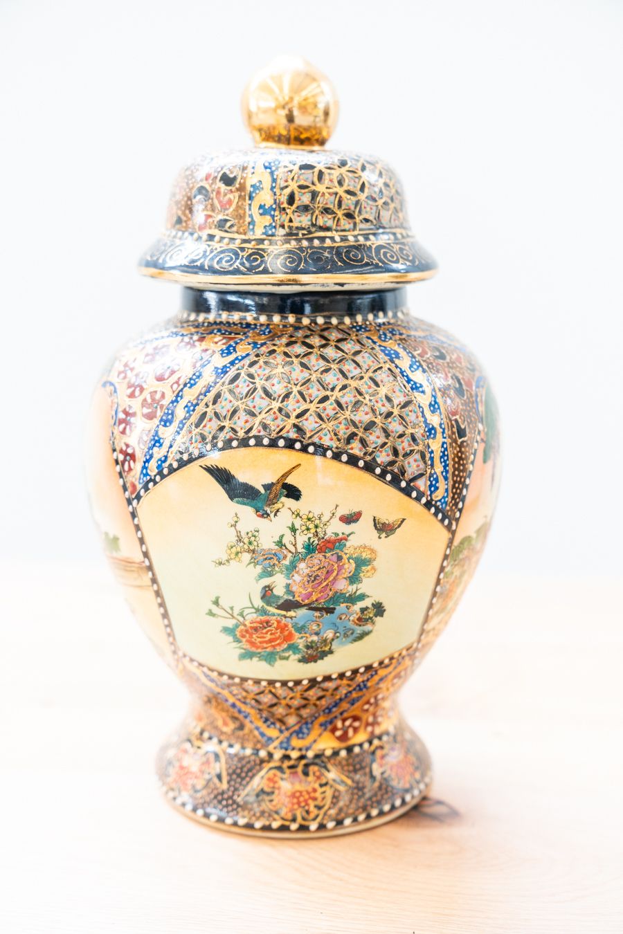 Vaso Cinese In Ceramica Anni ‘60 Dipinti A Mano