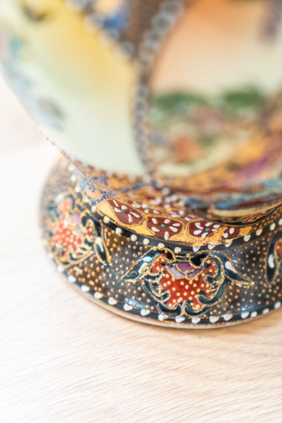 photo vinterior Vaso Cinese In Ceramica Anni ‘60 Dipinti A Mano