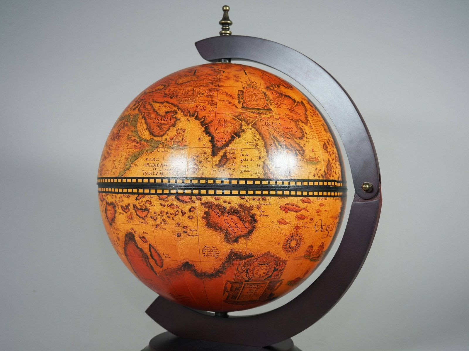 Wooden Barglobe For Drinks And Alcohols, Trolley In Shape Of Terrestrial Globe, Home Or Office Furniture photo 215.0