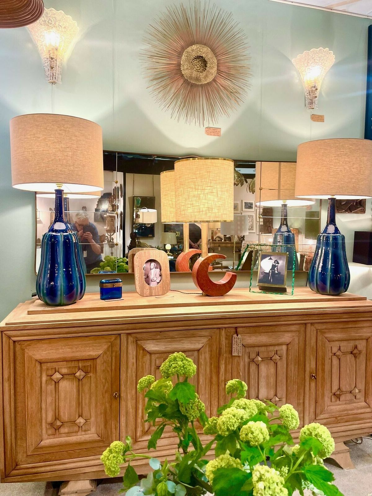 A Large Italian 1970s Red Venetian Marble Crescent Shaped Lamp With Orignal Shade photo furniture