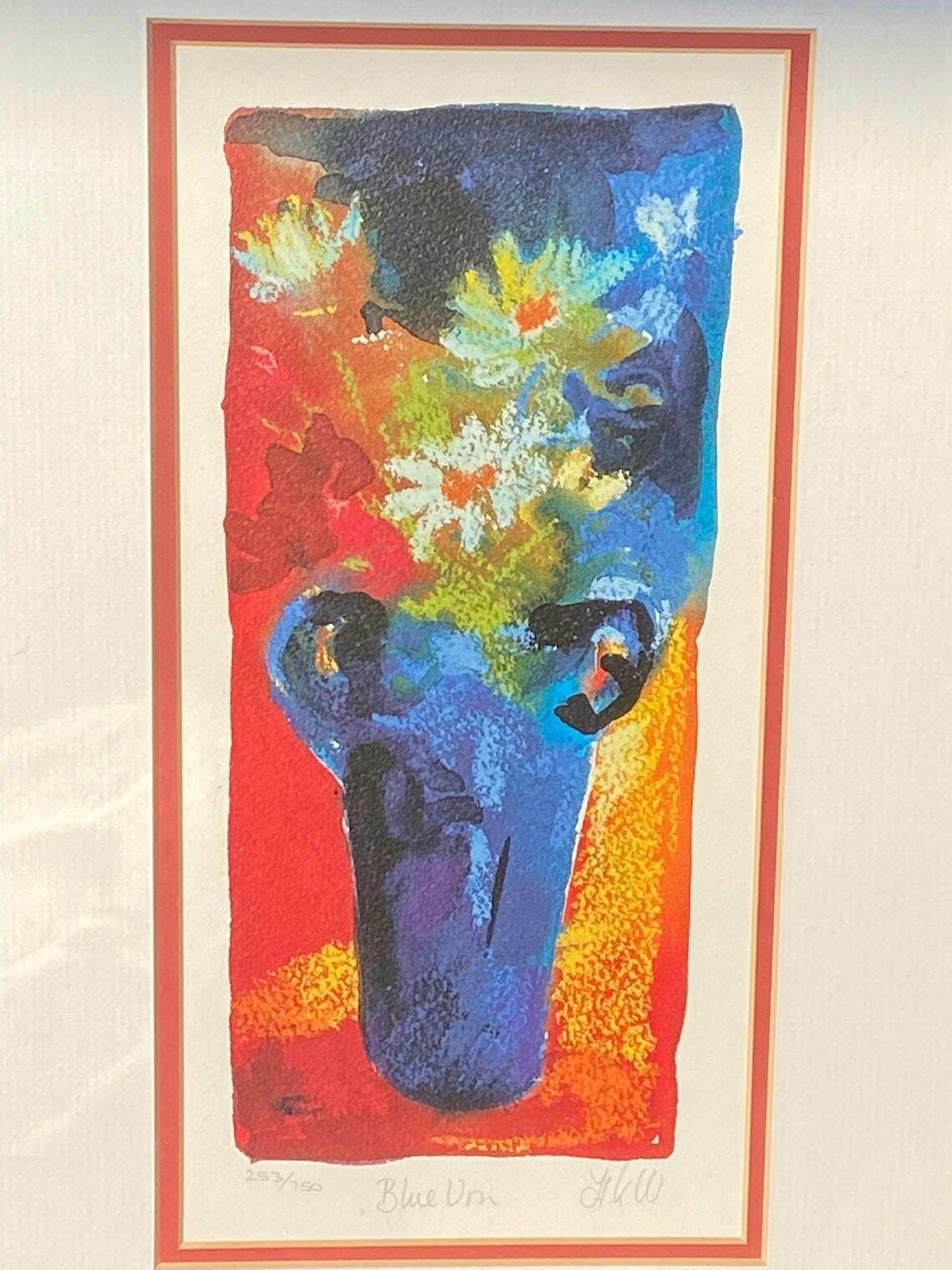 Nel Whatmore Limited Edition Prints “Blue Urn” / 253 Out Of 750 / Dated 1998 photo furniture
