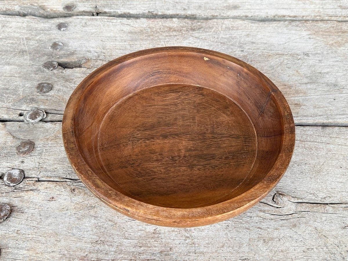 Antique Wooden Bowl Made From Teak Wood, From Rajasthan photo furniture