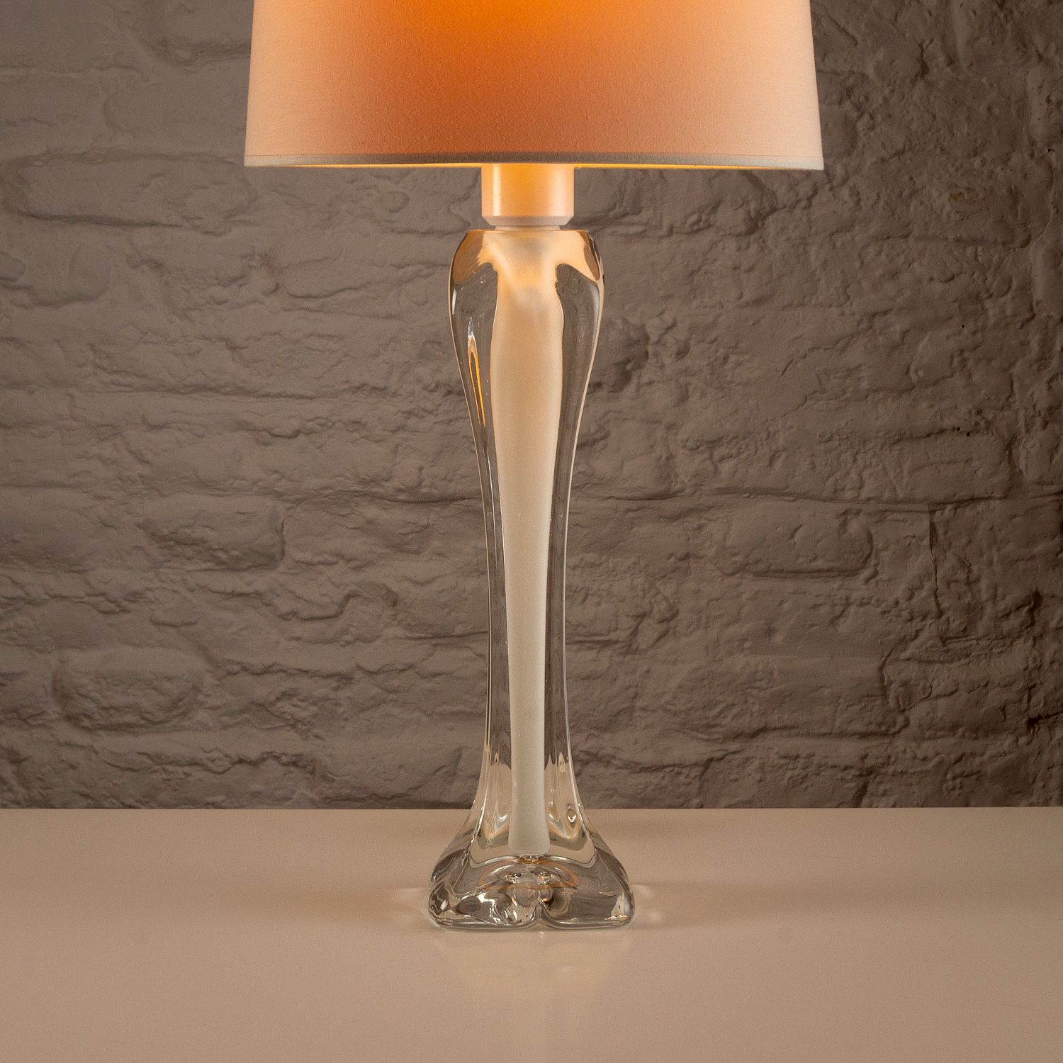 Glass Lamp By Paul Kedelv For Flygsfors Glasbruk, Sweden, 1960s photo Lighting