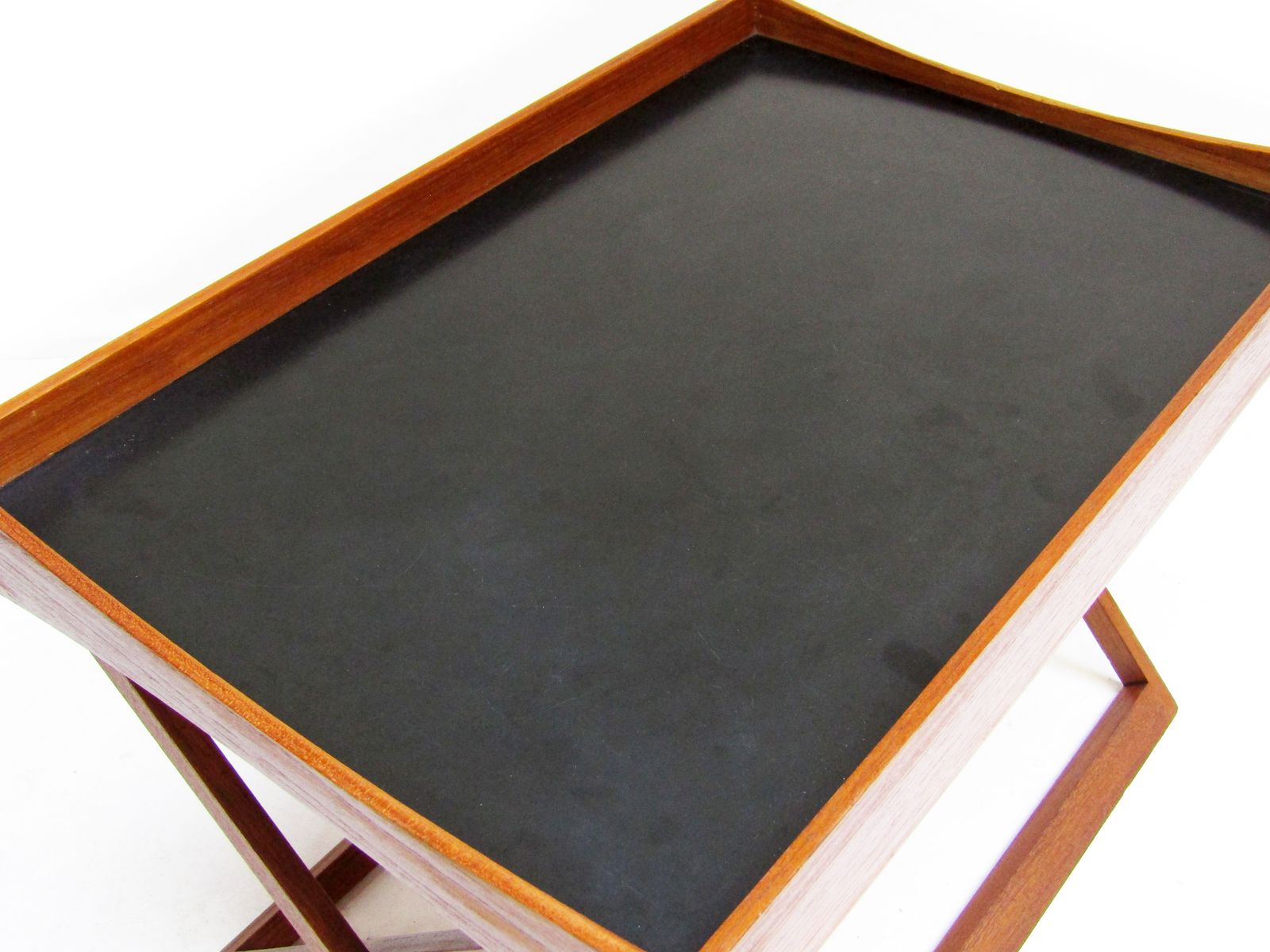 1960s Danish Folding Campaign Side Table In Teak By Torsten Johansson For Bo Ex photo Furniture