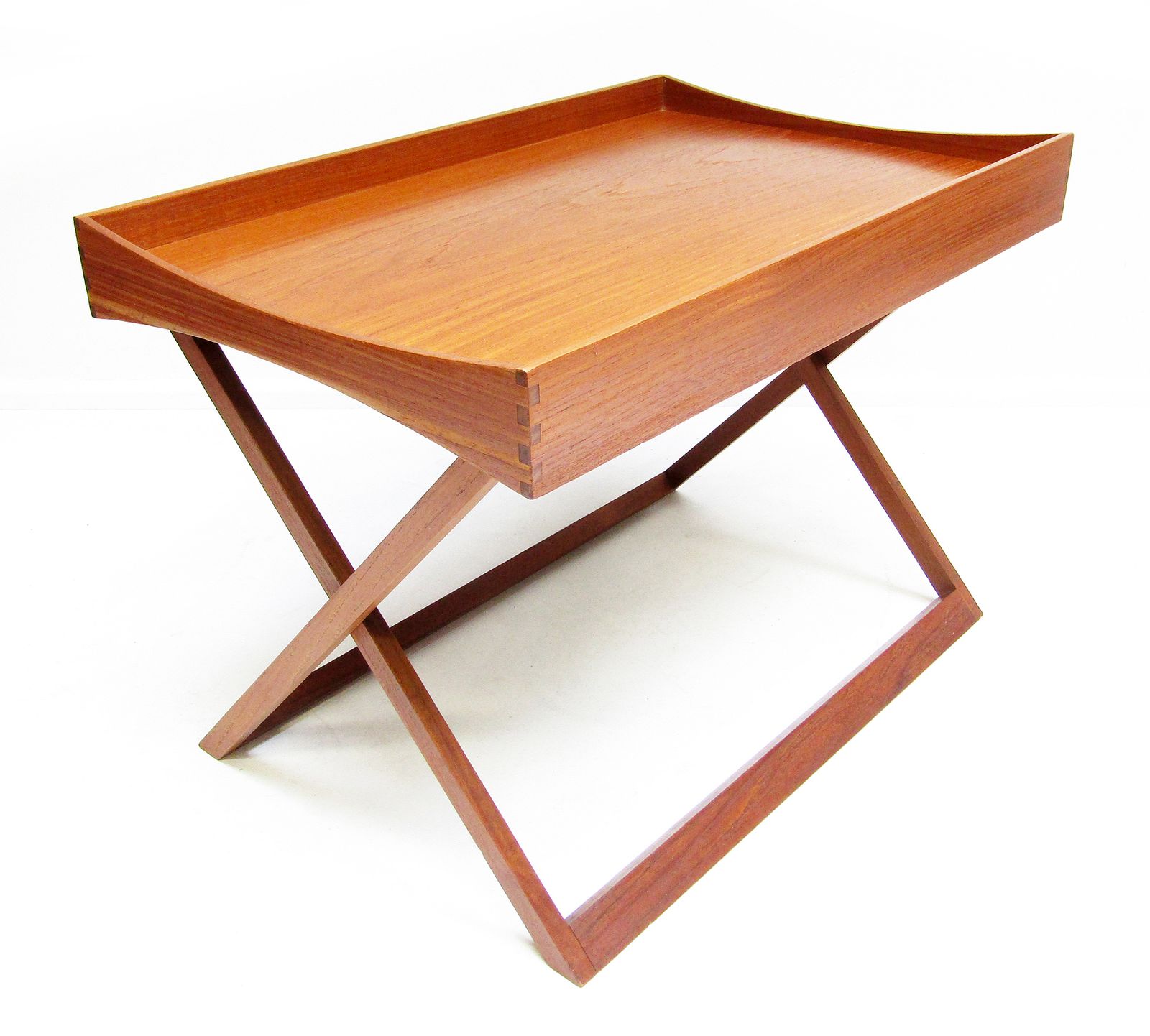 photo for sale 1960s Danish Folding Campaign Side Table In Teak By Torsten Johansson For Bo Ex