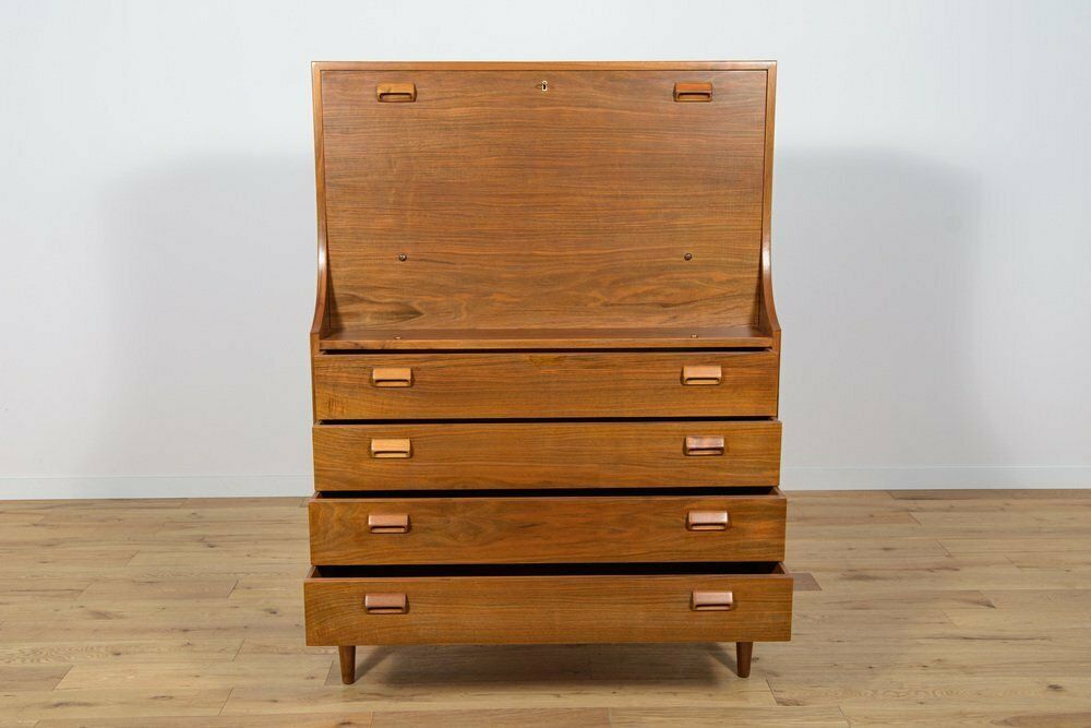 2178.0 Mid Century Danish Walnut Secretary By Borge Mogensen For Soborg Mobler, 1960s photo