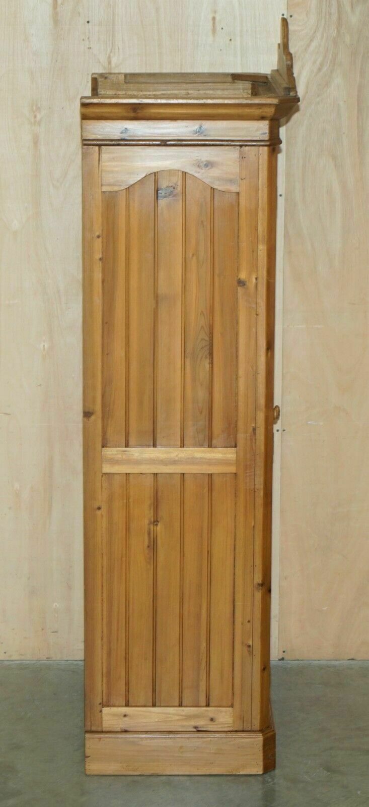 photo for sale Exquisite Vintage Hand Carved Art Nouveau Pine Wardrobe Nude Nymphs Inside
