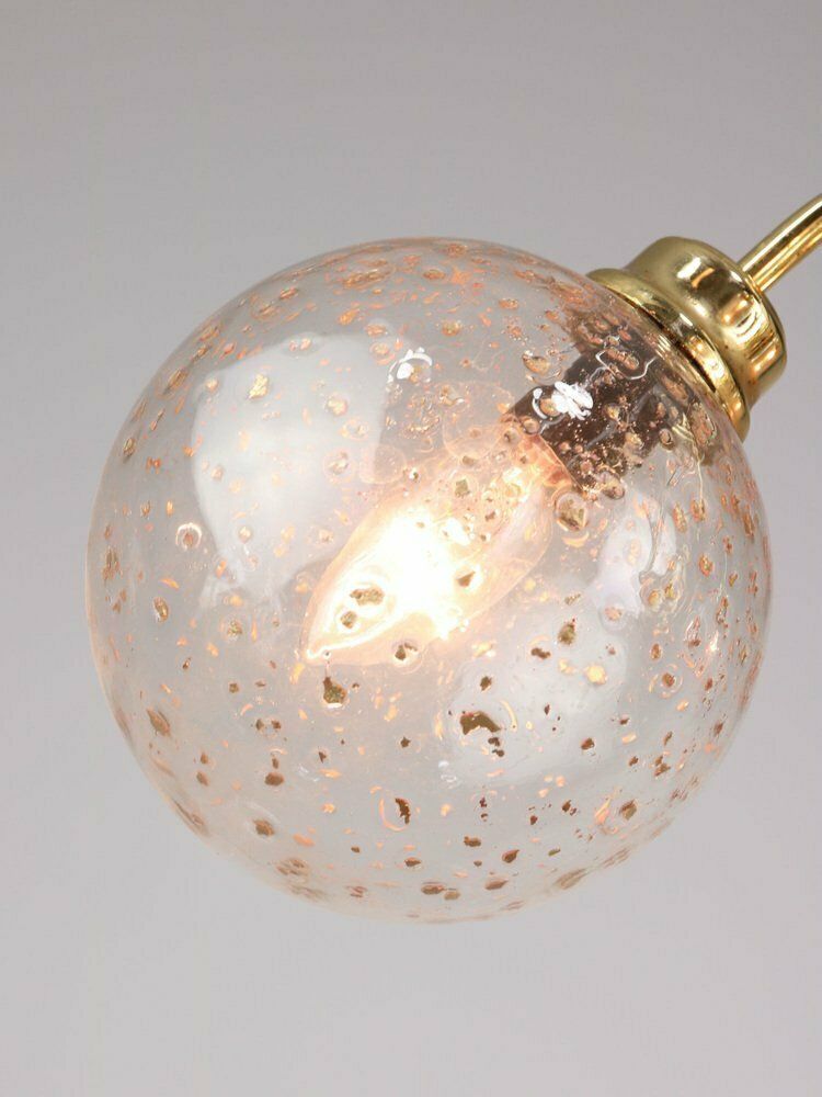 Vintage Italian Golden Ceramic And Glass Chandelier photo for sale